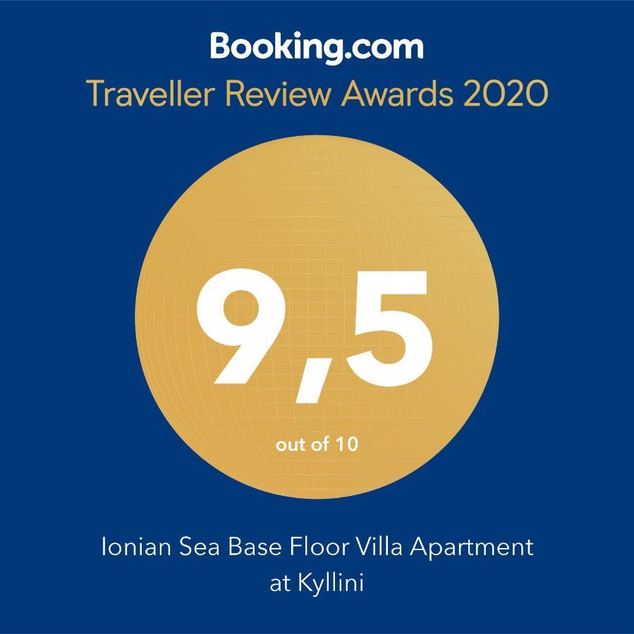Ionian Sea Base Floor Villa Apartment At Kyllini Kástro Tornéze Buitenkant foto